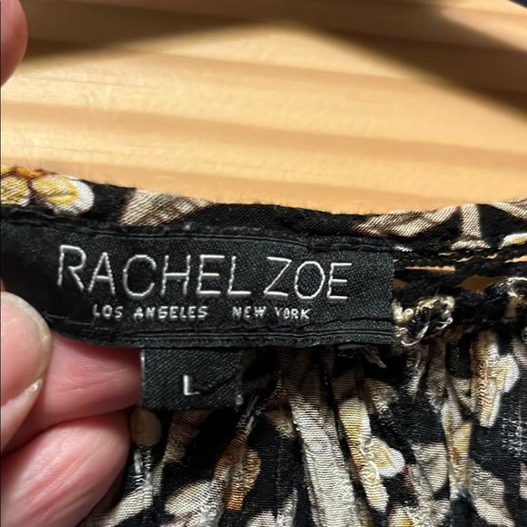 Rachel Zoe Blue Buttoned Mandarin Collar Blouse - Picture 2 of 4